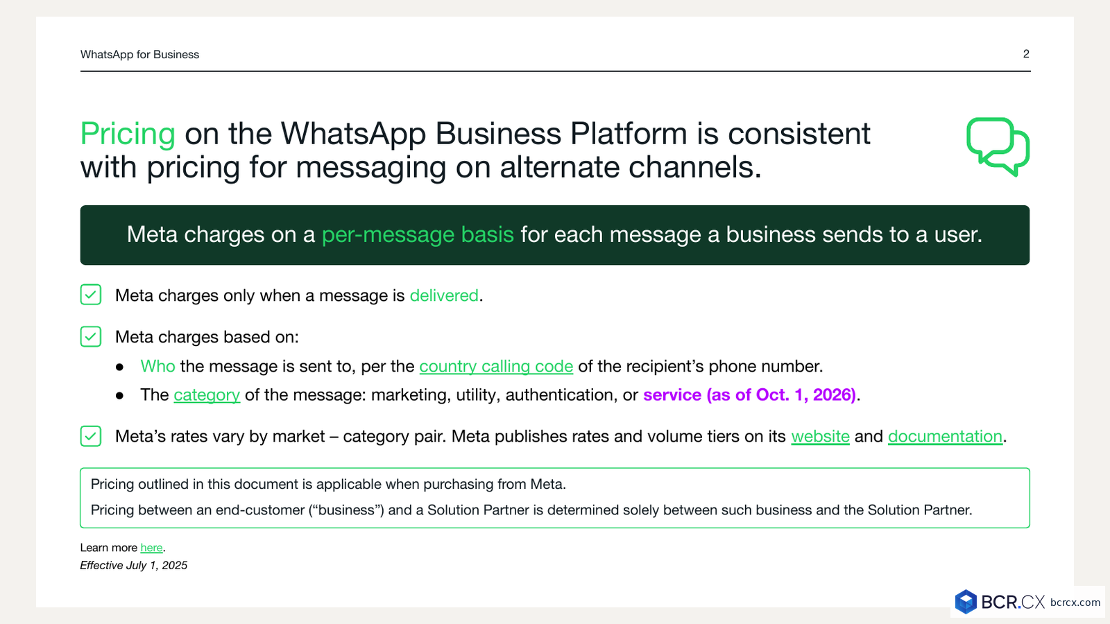 Tarifa Meta por mensagem ≠ fee de parceiro, BSP, Zendesk ou Conciex Messaging